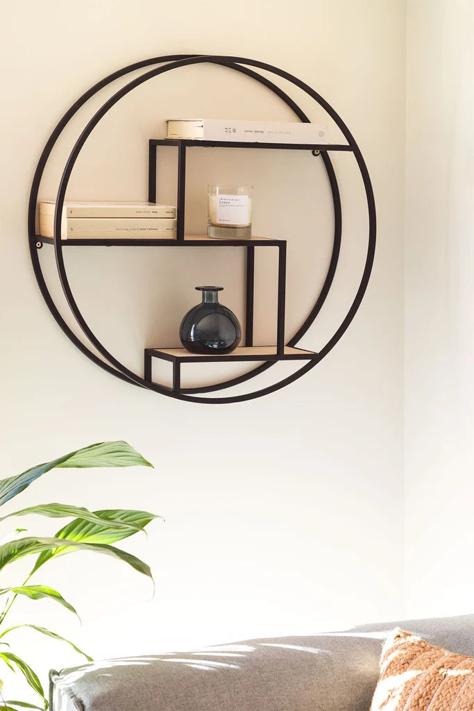 Floating Steel & Wood Wall Shelf Kafren