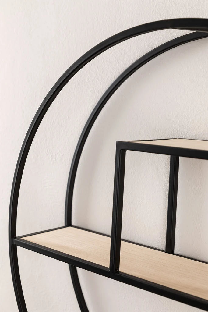 Floating Steel & Wood Wall Shelf Kafren